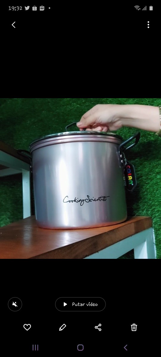 Maspion Panci Super Stockpot Colan Pastel 22 Cm Merah Muda - Aluminium