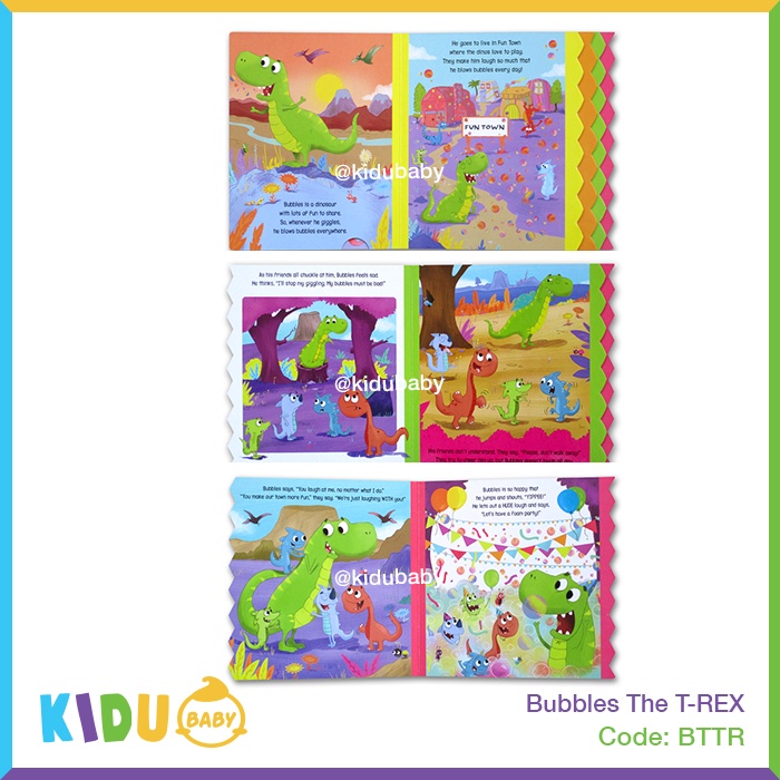 Buku Cerita Anak atau Buku Cerita Bayi Bubbles The T-REX Kidu Baby