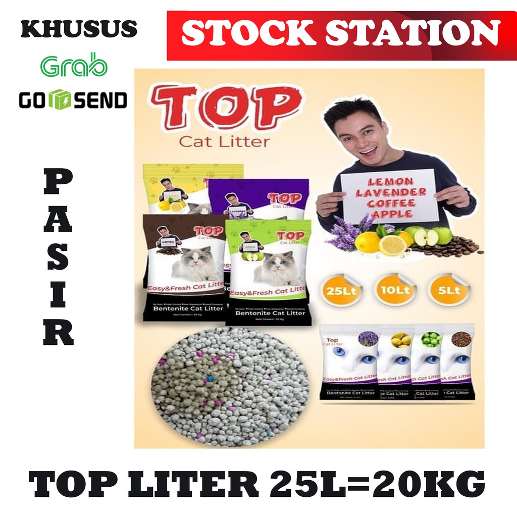 Pasir Kucing TOP LITER 20kg ALL VARIAN