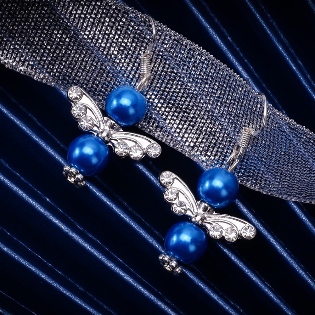 Hu Hu Hu Hu Hu Alat Bantu Pasang Kacamata♡ Anting Kait Gantung Wanita Desain Sayap Malaikat Hias Berlian Imitasi Untuk Pesta Ulang Tahun