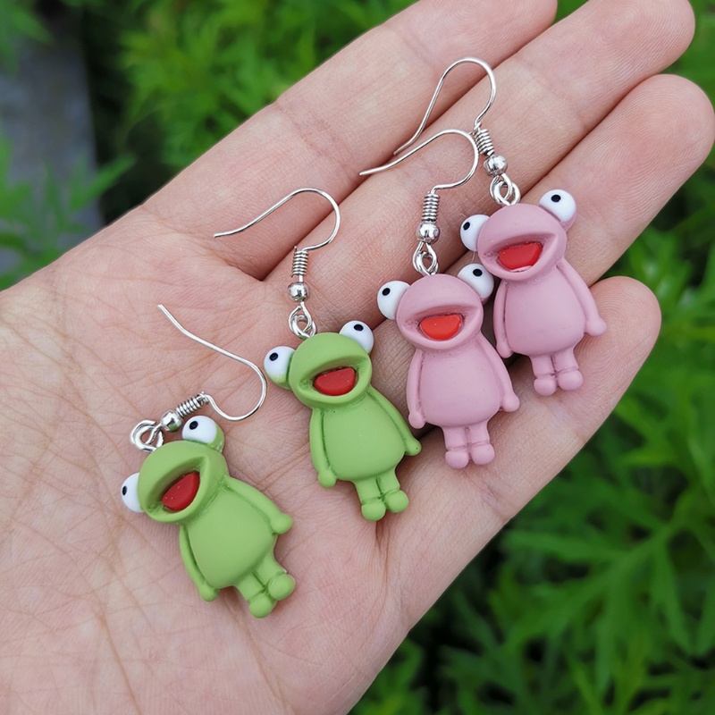 SIY  Hanging Frog Animal Earrings for Women Designer Statement Funny Earrings