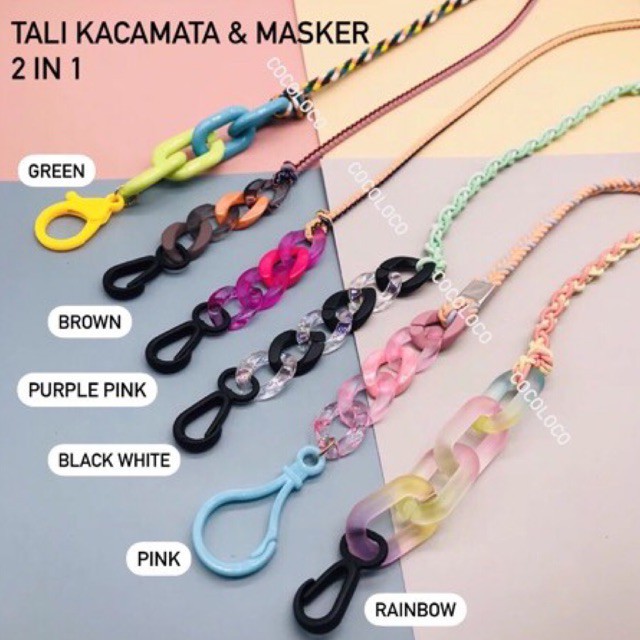 Mask Chain Kalung Masker Tali Kacamata Tali Masker Mask Glasses Lanyard PREMIUM MILLIE