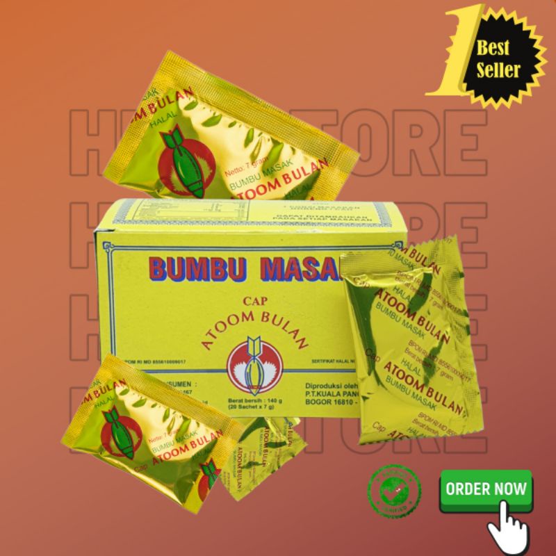 

Bumbu Masak Atoom Bulan 1 Box (20 sachet x 7 gr)