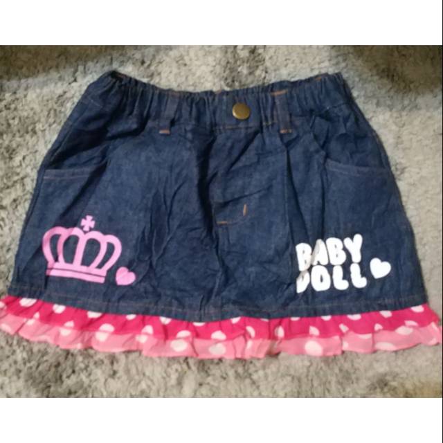 Rok Anak bahan jeans Baby Doll Second