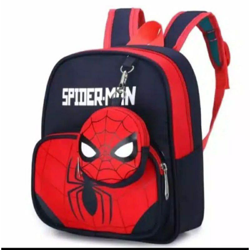 Ransel Anak Spiderkids Tas ransel anak laki-lak+topi+ jam+gantungan