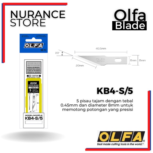 

REFILL BLADE OLFA KB4-S/5 UNTUK CUTTER OLFA AK-4