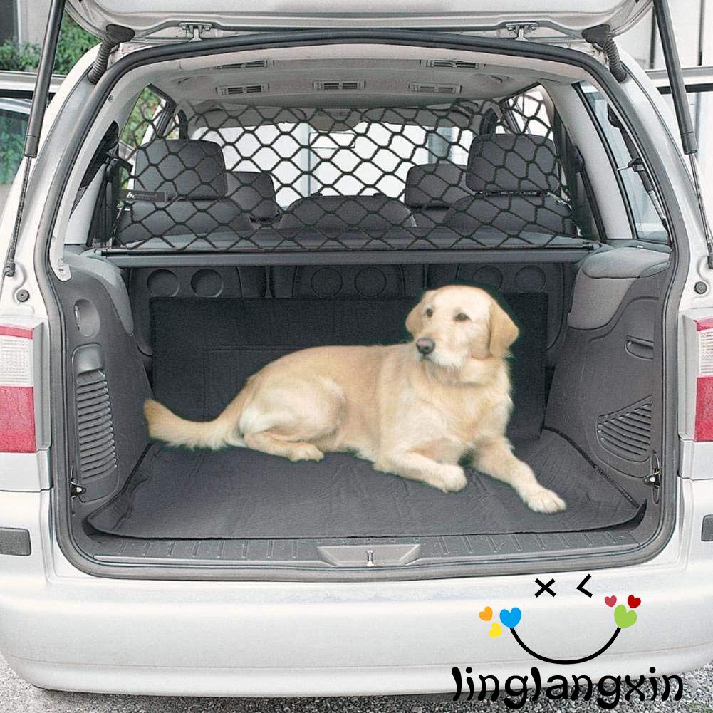 Mu♫-Universal Suv Car Dog Barrier Net Mesh Adjustable Divider Pet Safety Fence