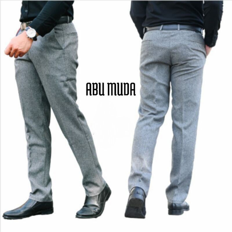 Celana Kantor Formal Kerja Bahan Dasar Pria Slimfit