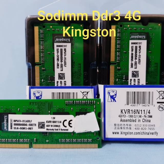 KINGSTON SODIMM DDR3 4GB PC3L 12800/1600 MHz 1.35V - MEMORY LAPTOP DDR3 4GB KINGSTON