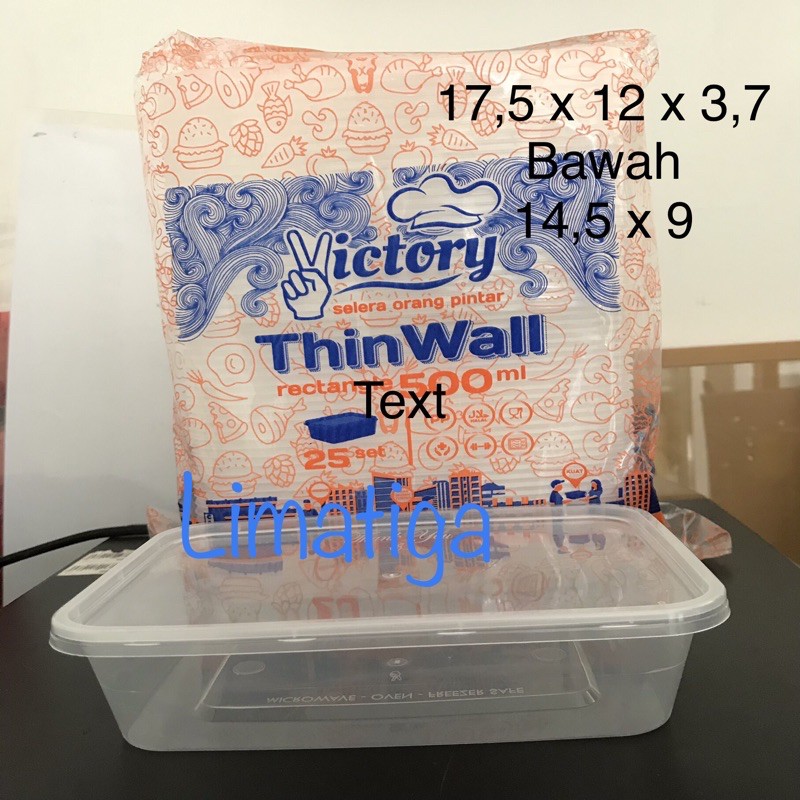 Victory Thinwall rectangle 500 ml