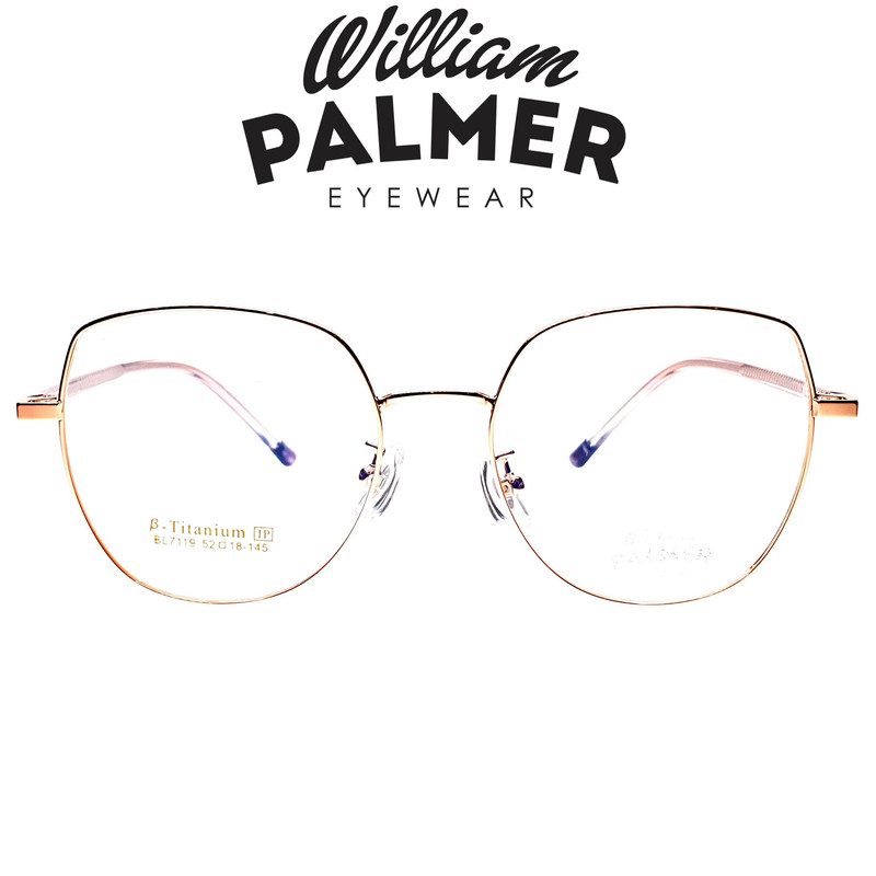 William Palmer Kacamata Pria Wanita Titanium 7119 C2 Gold