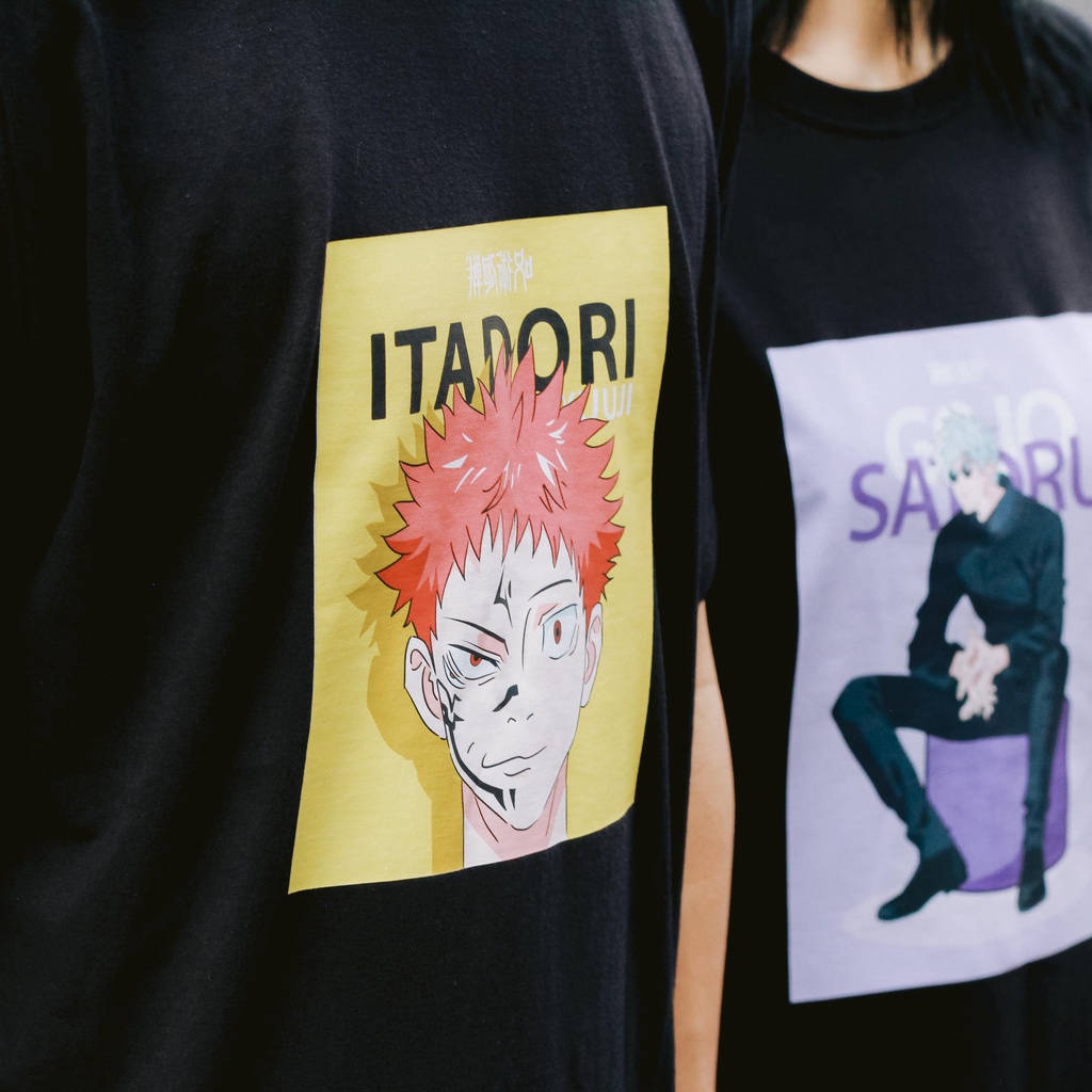 (SALE) Kaos Anime JUJUTSU KAISEN / TSHIRT / KAOS ANIME JUJUTSU KAISEN / KAOS DISTRO ANIME / GOJO SATORU / INUMAKI / ITADORI