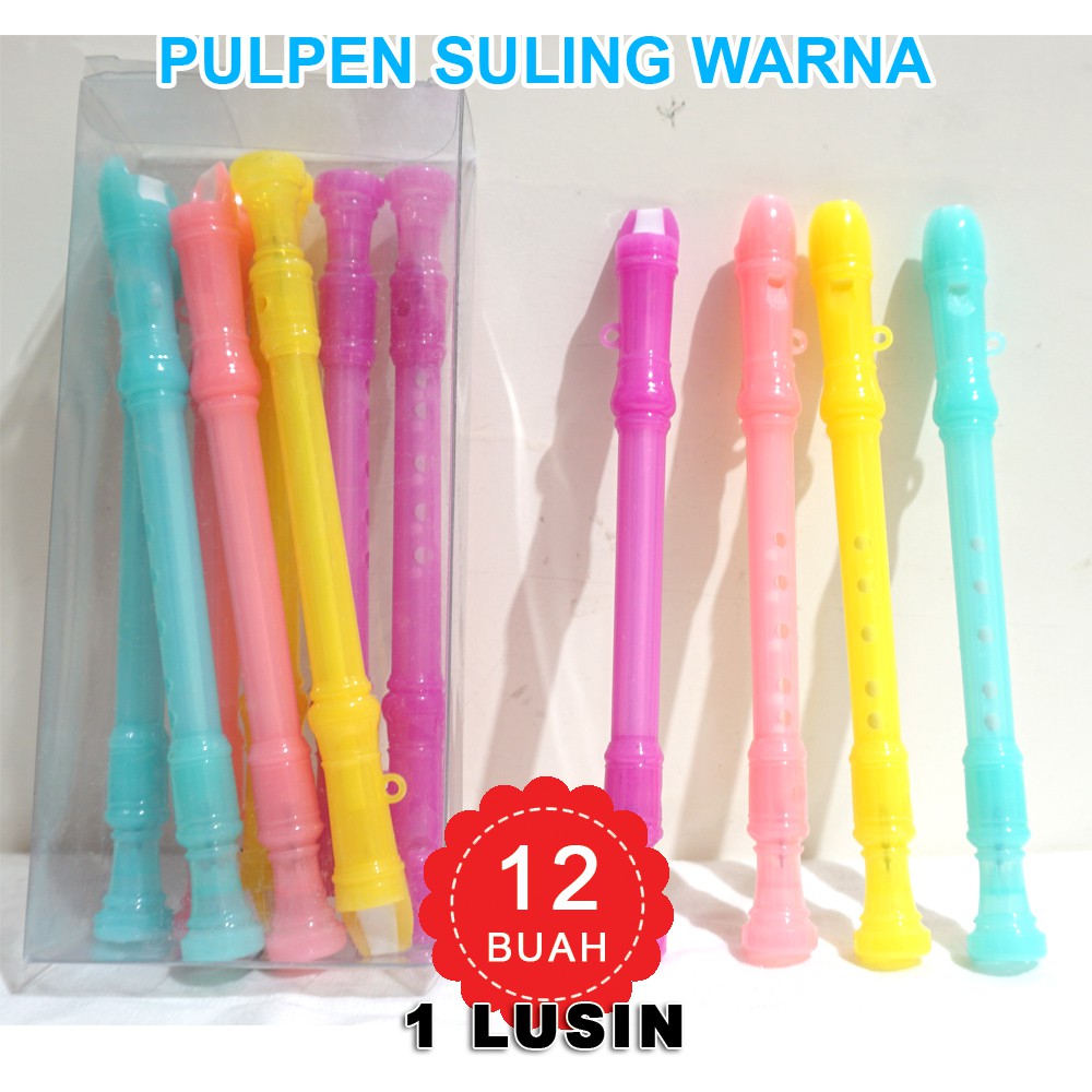 

1 LUSIN Pulpen fancy Suling Warna - 1 LUSIN pen Suling Warna