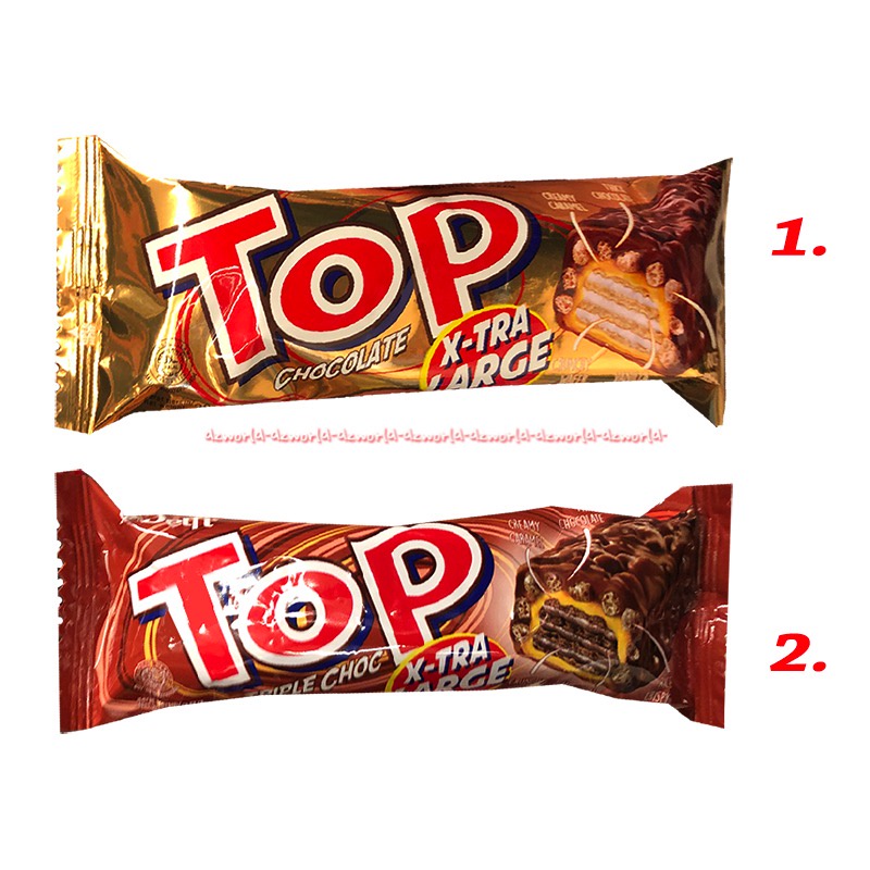 Top Chocolate 38gr Triple Choc X-Tra Large Crispy Caramel Coklat Cokleat Top Besar Xtra Large