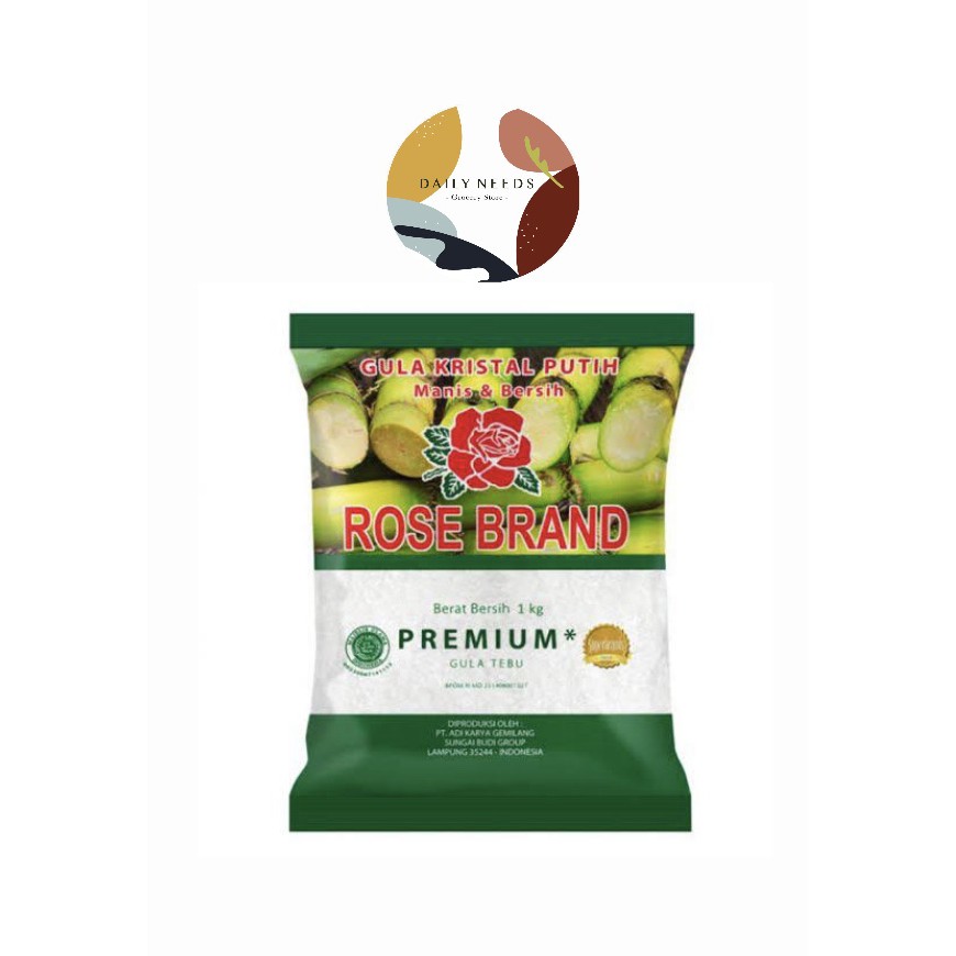 

Gula Pasir Rose Brand Hijau Premium 1 KG / 1000 gram Murah