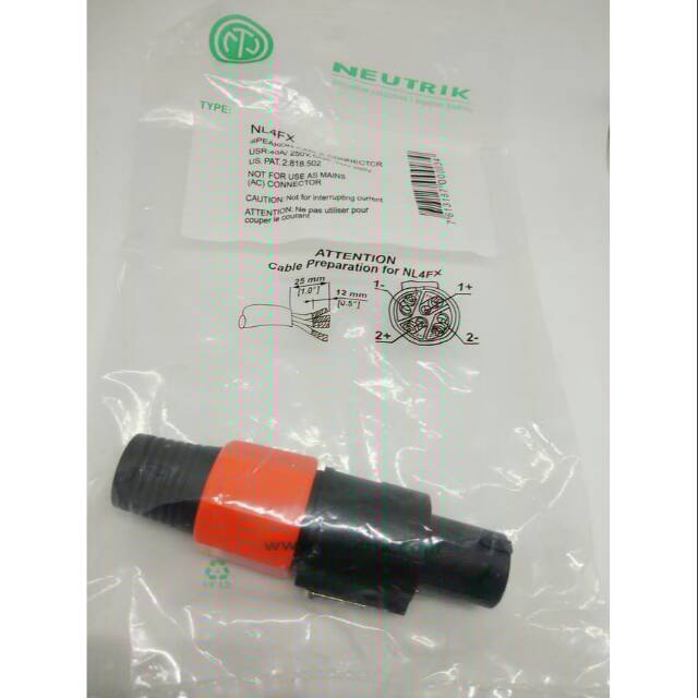 JACK SPEAKON NEUTRIK BUNTUT