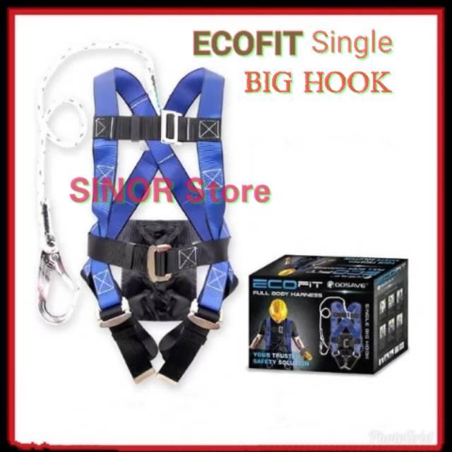 Full Body Harness Single Big Hook ECOFIT Plus Tali Dada Safety Fall Protection Equipment