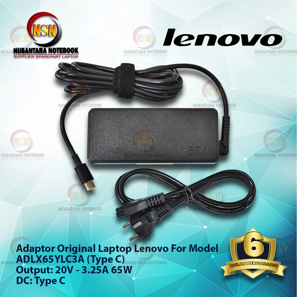 Adaptor Charger Original Lenovo Laptop ADLX65YLC3A 20V 2.25A 65W Type C