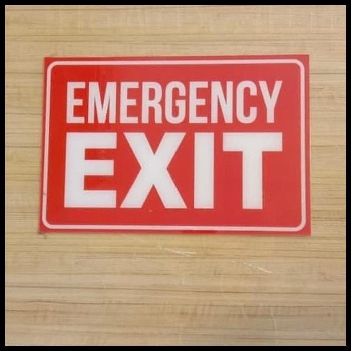 

Sign Akrilik K3 Rambu Safety Emergency Exit 20 X 30 Cm
