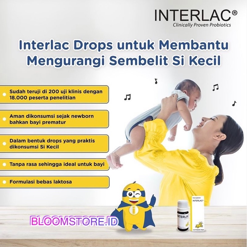 BPOM BIOGAIA INTERLAC Probiotic Oil Drop Drops 5ML 5 ML Probiotik Interlak for Infants Infant