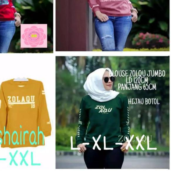 ✵ BISA ✔️BLOUSE ZOLAQU / L-XL-XXL / BLOUSE GRAVIT / SHAIRAH / ZOLQU / KAOS ATASAN ZOLAQU ❋