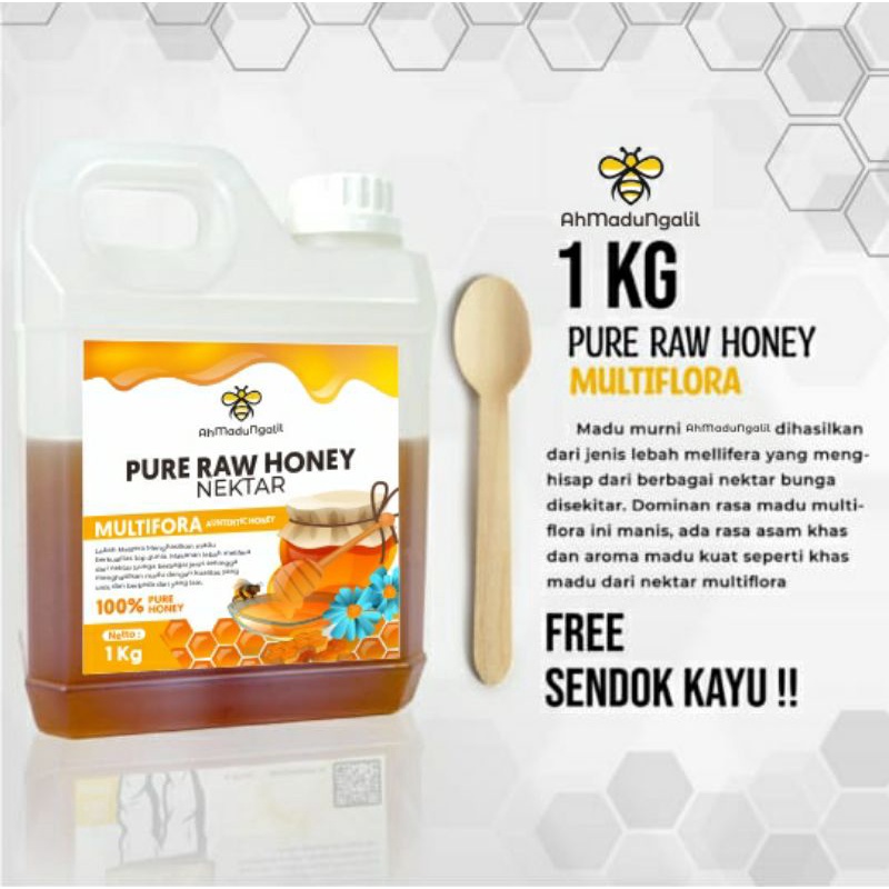 

Madu Asli Murni Original Nectar Multiflora 1Kg AhMaduNgalil