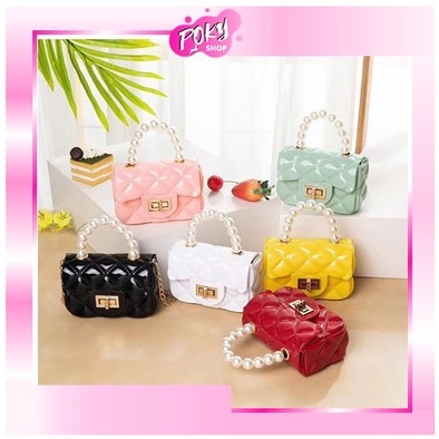 [IMPOR] POKY - TAS Selempang Mini /TAS Handbag / Jelly Bag Mutiara Gaya Korea /TAS Fashion