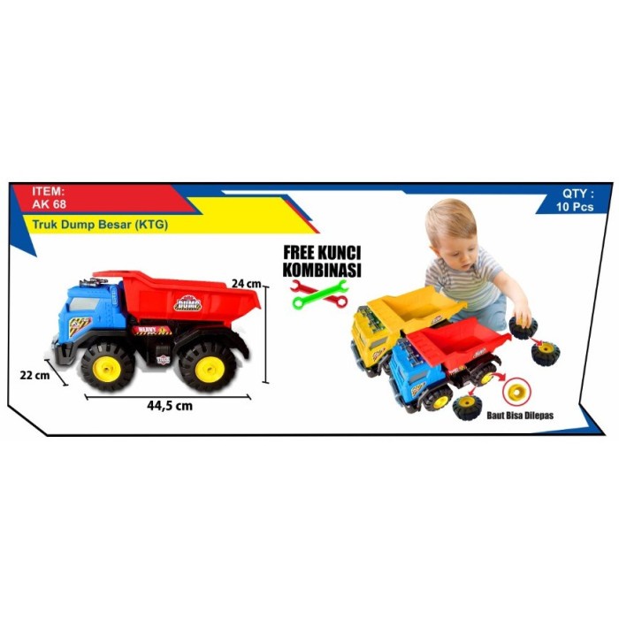 Truk Box Besar/Mainan Truk Konstruksi - AK68 DUMP TRUCK Mainan Mobil Mobilan TRUK besar Anak  O3R6