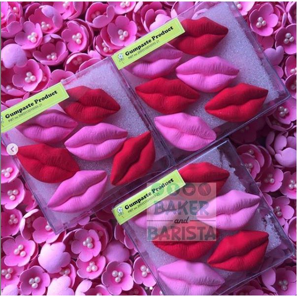

Gumpaste Lips Bibir ukuran L dan S