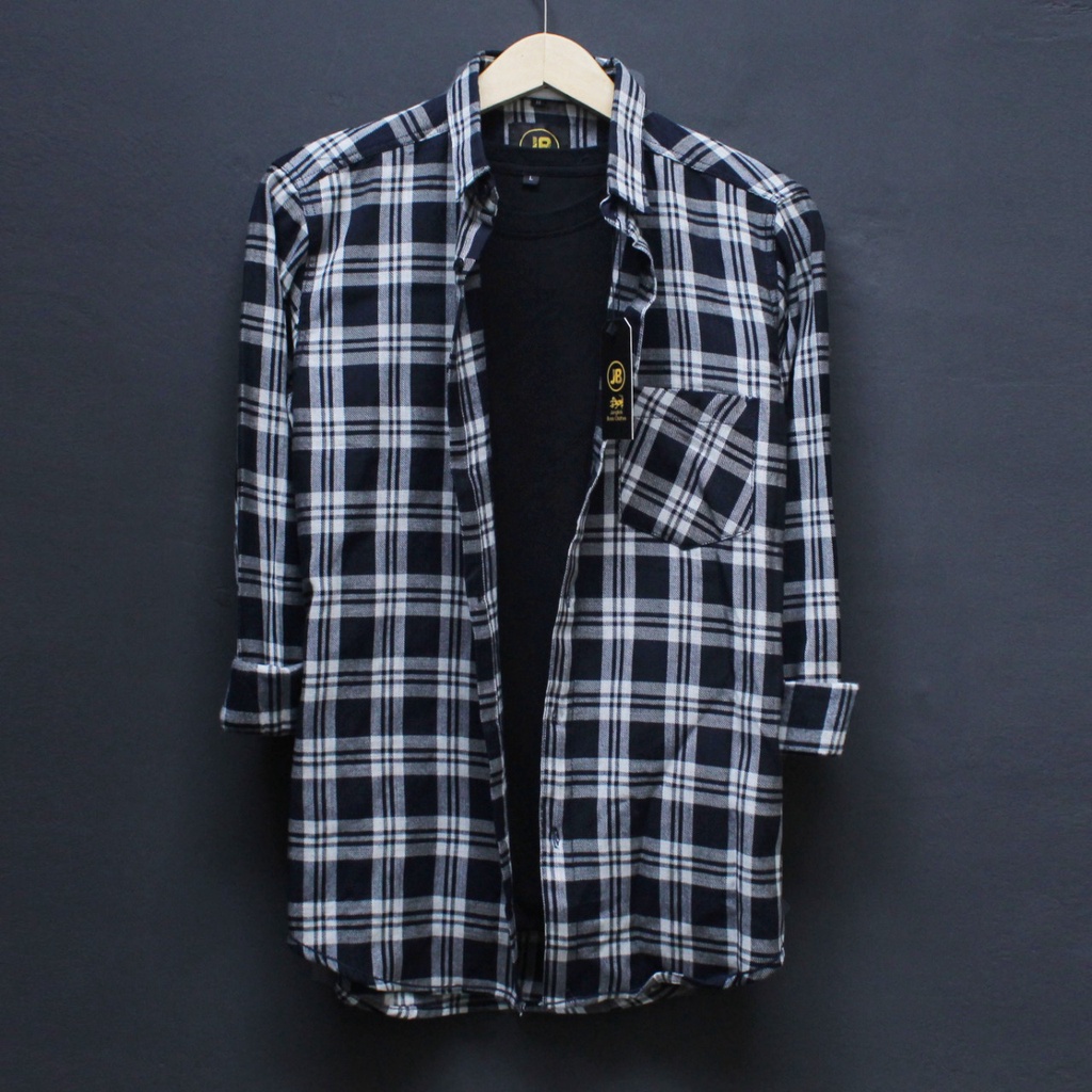 Kemeja Flanel Lengan Panjang Motif Distro Pria Wanita Kotak2 Baju Panjang murah ootd wanita pria covel oversize