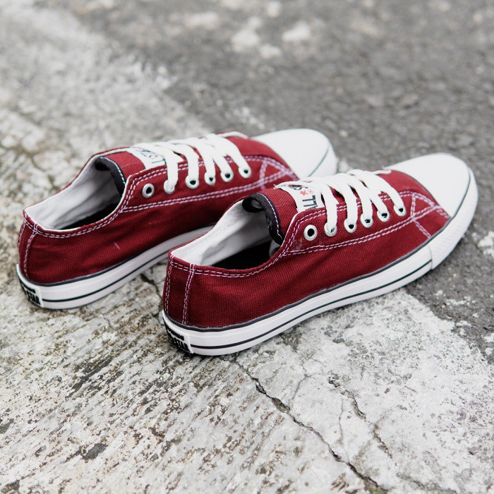 BISA COD !! SEPATU PRIA CASUAL SNEAKERS ALLSTAR LOW CLASIC MERAH SEPATU PRIA / WANITA