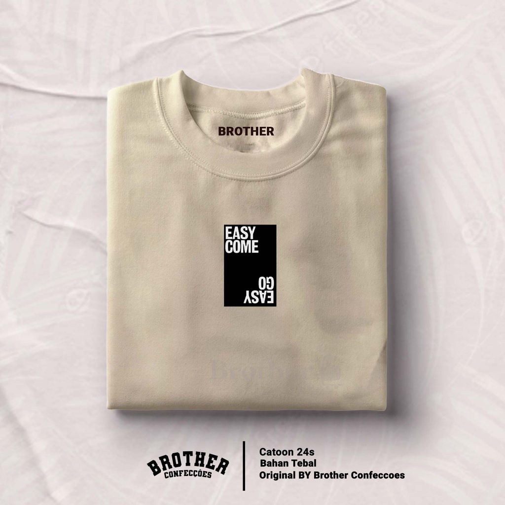 BROTHER STORE Kaos Distro Pria - KAOS COWOK - Kaos Kata Kata - EASY GO Premium