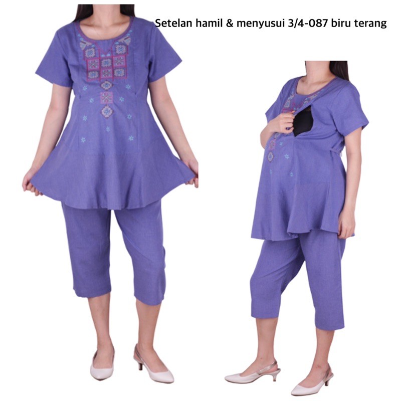 Setelan selutut hamil 087 stelan hamil baju menyusui