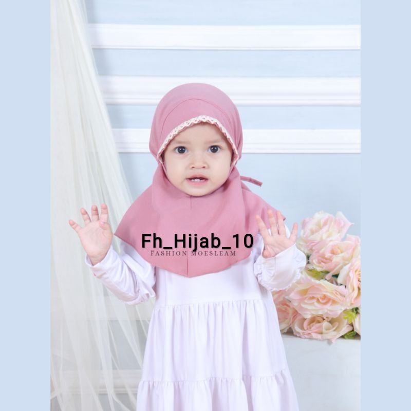 Jilbab Syakira Anak bayi Instan lucu 0-3 Tahun Bahan Adem | Hijab baby sekolah Sd newborn kekinian | Kerudung Perempuan Tk Lembut Terbaru 6-12 Bulan