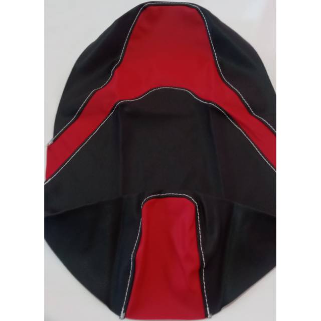 KULIT / SARUNG / CUSTOM jok motor X ride hitam merah bahan ORIGINAL