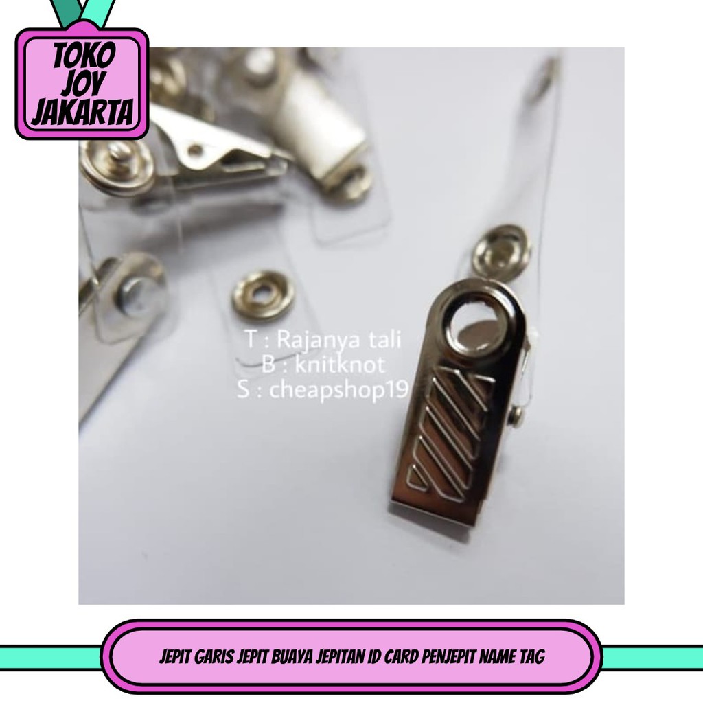 

Jepit name tag/Jepit id card / Jepit garis/Jepit buaya