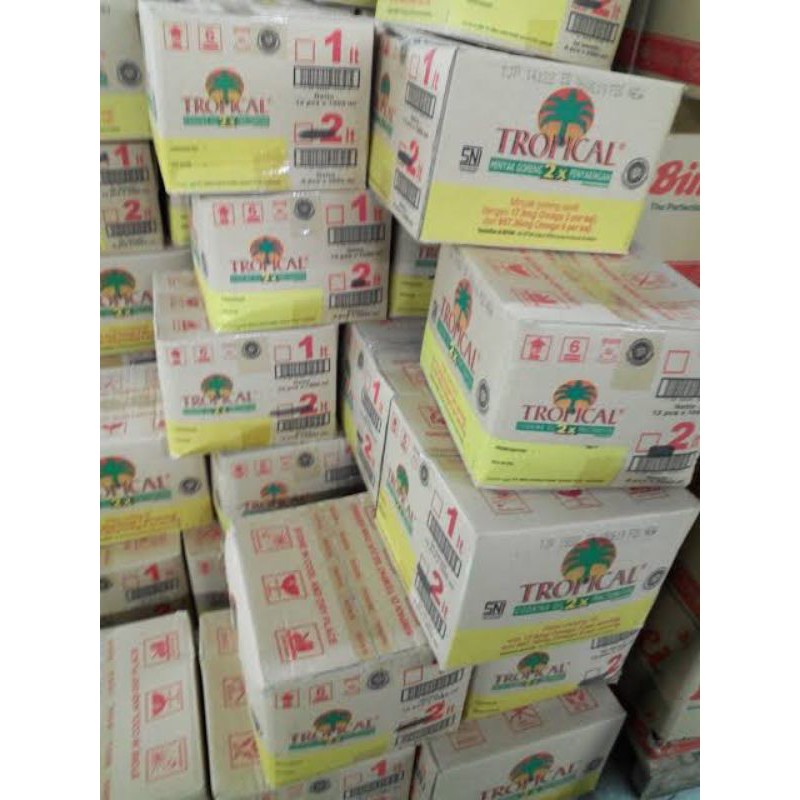 

promo murah - minyak goreng tropical 2 liter x 6 pouch - beli 5 dus gratis 1 dus