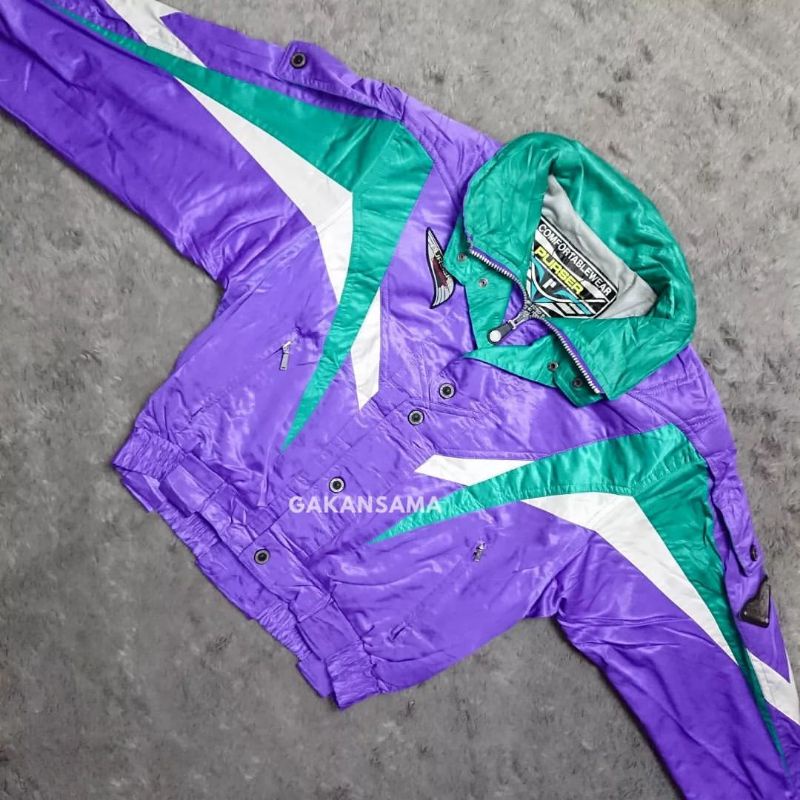 Jaket vintage thrift crop racing