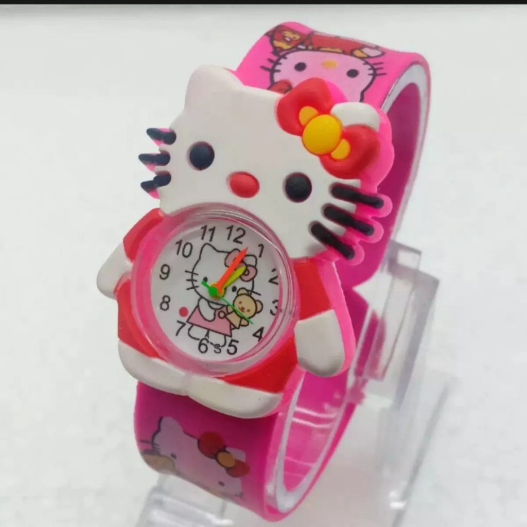 Jam Perempuan Jam Tangan Anak Jam Tangan Anak Cewek Jam Tangan Hello Kitty Tali Rubber