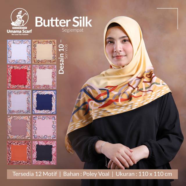 KERUDUNG SEGI EMPAT, PASHMINA, KHIMAR DLL UMAMA SCARFT BUTTER SILK