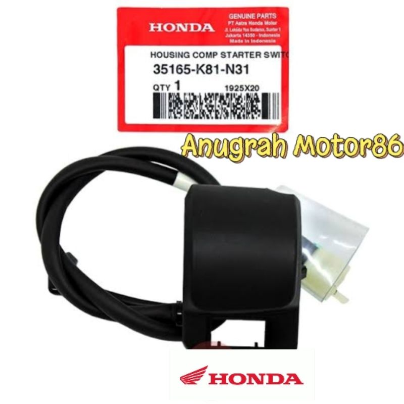 35165-K81-N31 Rumah Saklar Tombol Starter Stater Beat K81 2016-2020