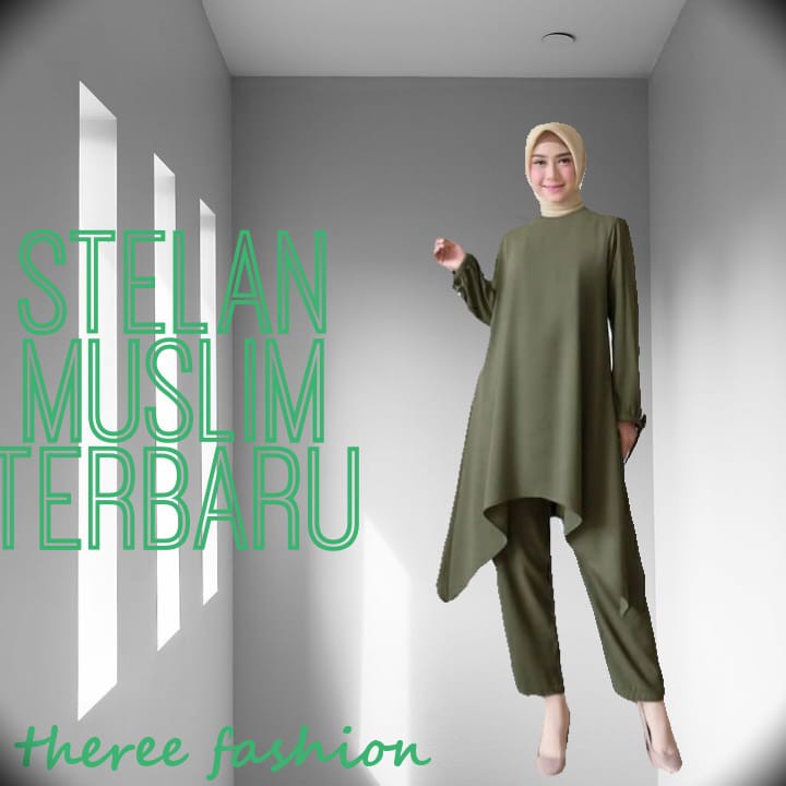 Baju stelan wanita muslim / Stelan terbaru -STELAN WANITA