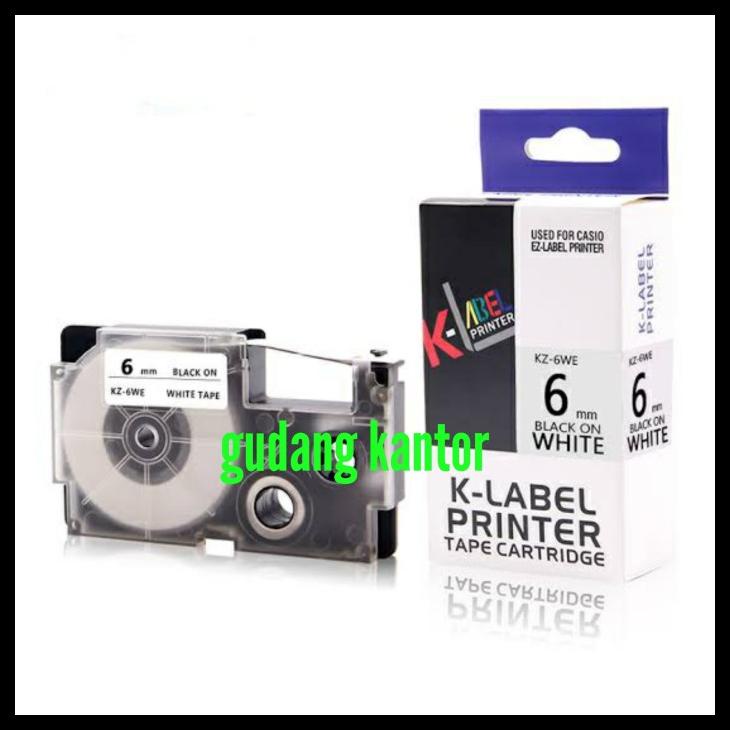 

K LABEL PRINTER 6MM - USE COMPATIBLE CASIO EZ LABEL TAPE 6 MM KODE 74