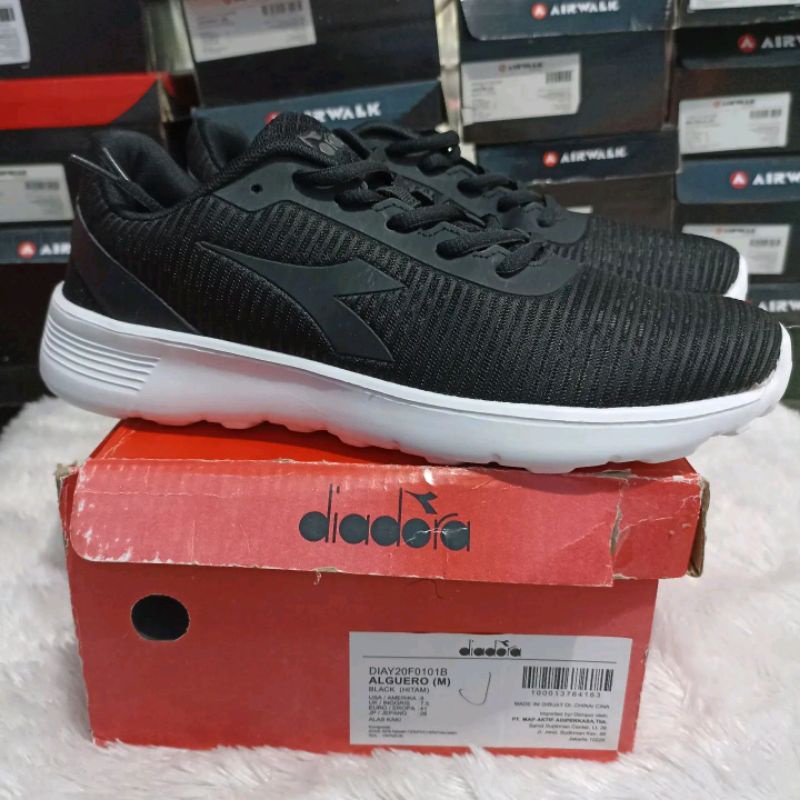 Diadora ALGUERO Sepatu Original Pria Hitam Putih