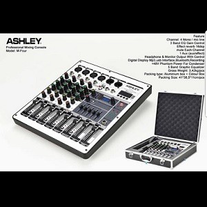 MIXER AUDIO ASHLEY M FOUR 4CH FREE KOPER ( USB,RECORDING,BLUETOOTH )