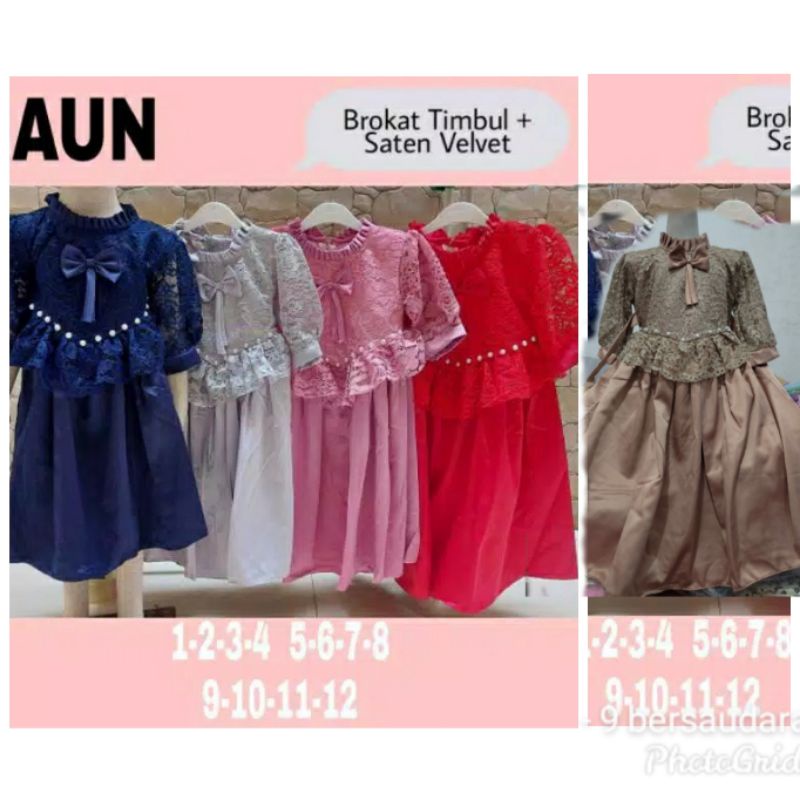 GAUN BROKAT SATIN VELVET MUTIARA (5 warna)