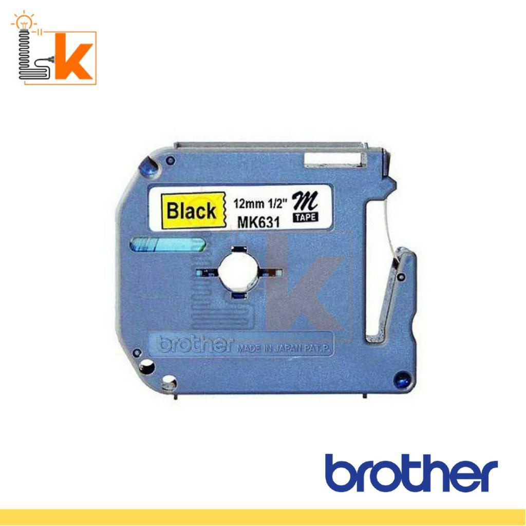 

Brother Label Tape MK-631 Black on Yellow Non-Laminated MK631 12mmx8m