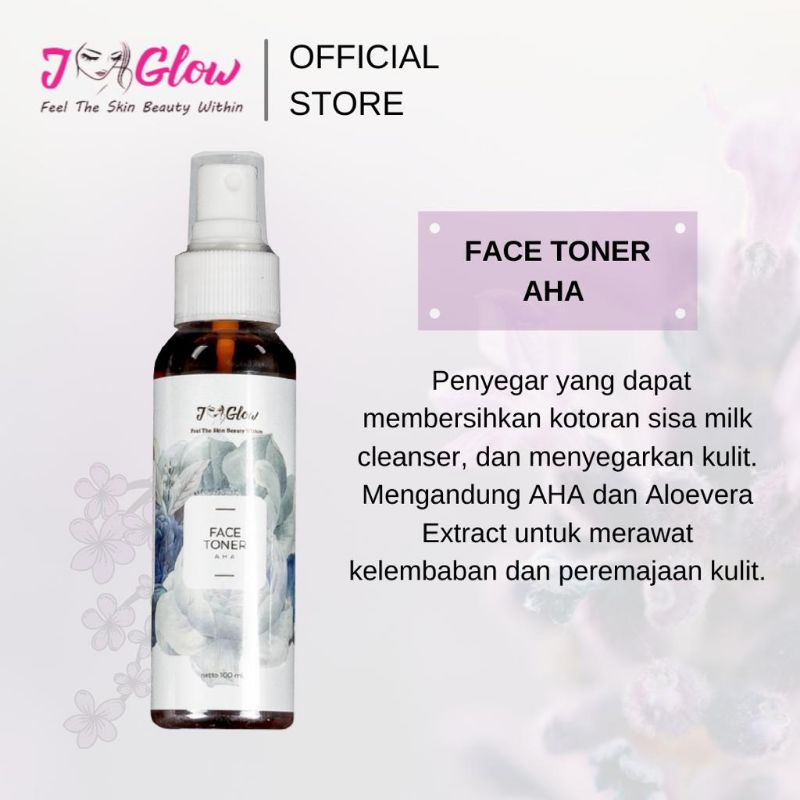 Jglow TONER AHA WHITENING(KEMASAN TERBARU TONER FLEK )