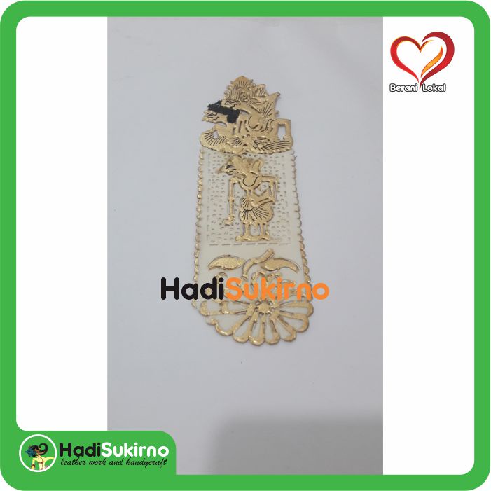 

Souvenir Pembatas Buku Wayang Kulit emas