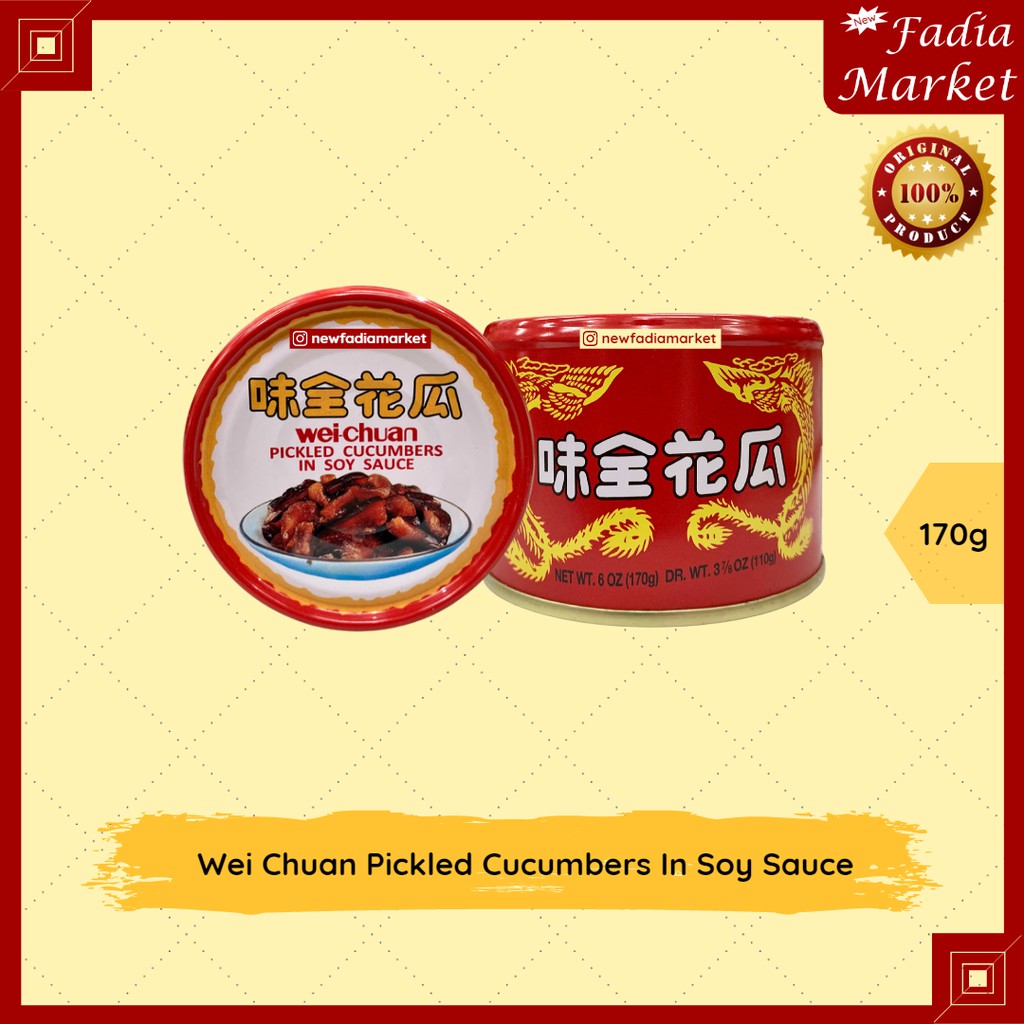 

Wei Chuan Pickled Cucumbers in Soy Sauce (Acar Timun/Krai Kaleng) 110g [170g]